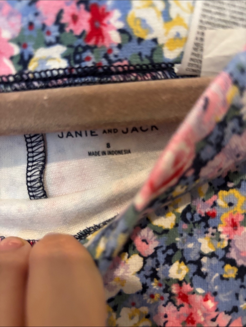 Janie and Jack Lavender Top with Floral Leggings - Picture 6 of 6